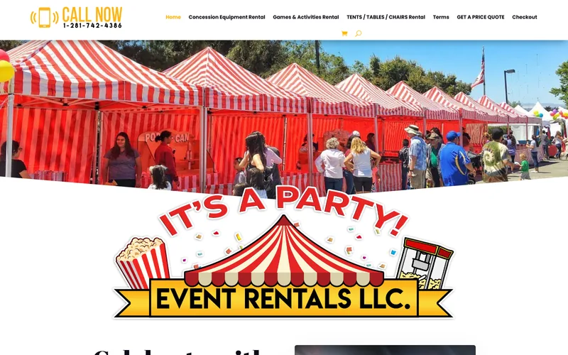 It's a Party Houston website project