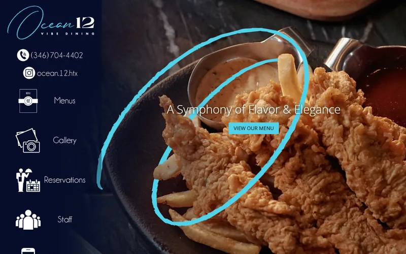 Ocean 12 Vibe Dining website project